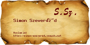 Simon Szeveréd névjegykártya